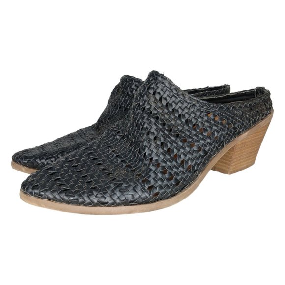 Vegan Leather Woven Mules Size 9 - Picture 8 of 9